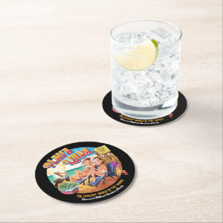 Posavasos Redondo De Papel PlayaLinda Beach Paper Coaster