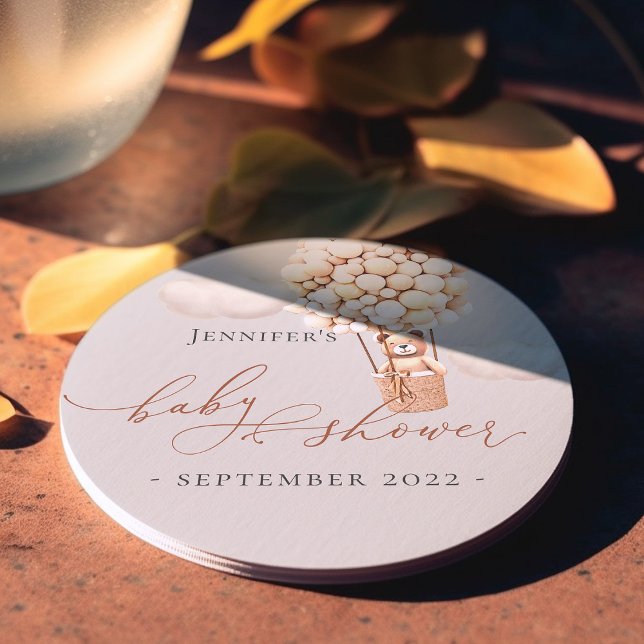 Posavasos Redondo De Papel ¡Podemos Esperar! Baby Shower (Subido por el creador)