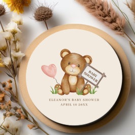 Posavasos Redondo De Papel Podemos Esperar Baby Shower