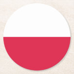 Posavasos Redondo De Papel Poland Flag<br><div class="desc">Patriotic flag of Poland.</div>