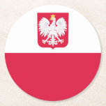 Posavasos Redondo De Papel Poland Flag<br><div class="desc">Patriotic flag of Poland.</div>