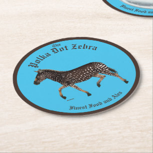 Posavasos Redondo De Papel Polka Dot Zebra English Pub