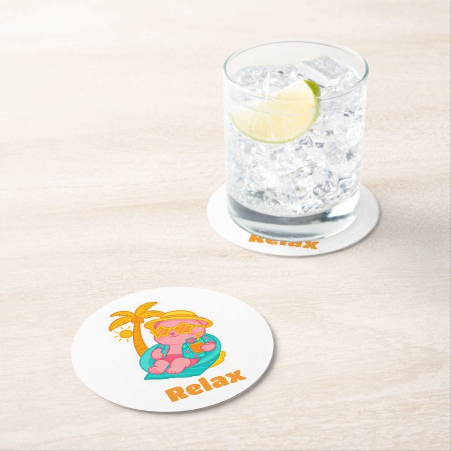 Posavasos Redondo De Papel Posa vasos (In situ)