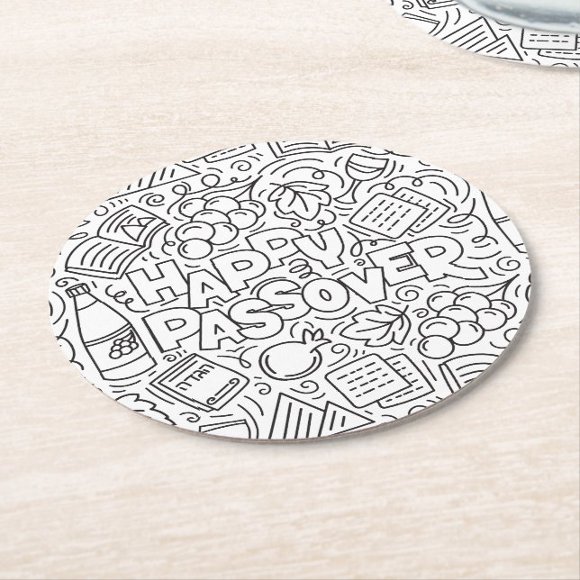 Posavasos Redondo De Papel Posavaso Coaster (En perspectiva)