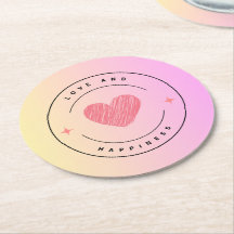 Posavasos de Bebida Love & Happiness