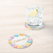 Posavasos de bebida para fiesta de cumpleaños colo