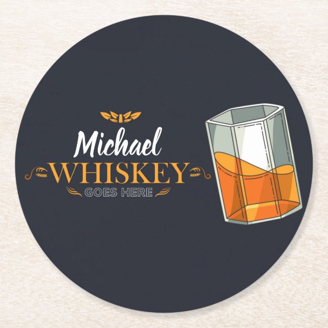 Posavasos Redondo De Papel Posavasos de cartón (Anverso)