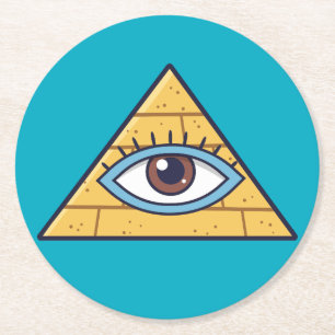 Posavasos Redondo De Papel Posavasos de cartón pirámide iluminada