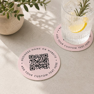 Posavasos Redondo De Papel Posavasos de código QR Promoción empresarial ros
