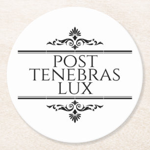 Posavasos Redondo De Papel Post Tenebras Lux