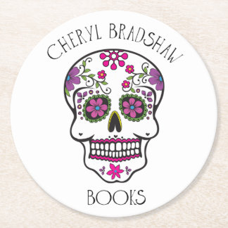 Posavasos Redondo De Papel Práctico de costa del cráneo del azúcar