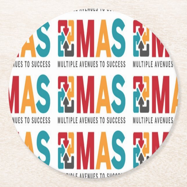 Posavasos Redondo De Papel Práctico de costa estándar (Anverso)