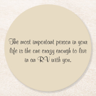 Posavasos Redondo De Papel Prácticos de costa al aire libre (RVers a tiempo