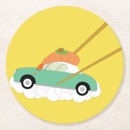 Posavasos Redondo De Papel Prácticos de costa de Figaro