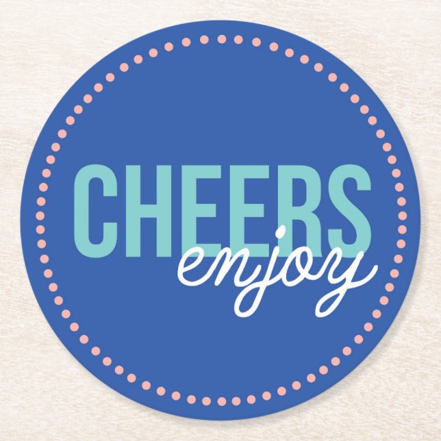 Posavasos Redondo De Papel Prácticos de costa de las alegrías (Anverso)