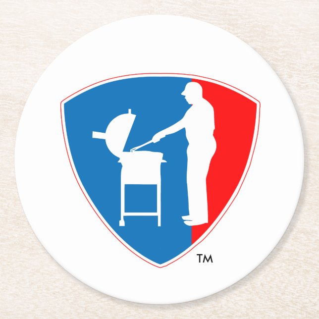 Posavasos Redondo De Papel Prácticos de costa del Bbq de la competencia (Anverso)