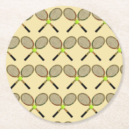 Posavasos Redondo De Papel Prácticos de costa del tenis