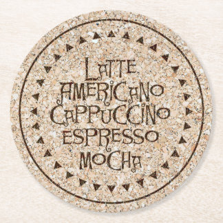 Posavasos Redondo De Papel Prácticos de costa redondos del corcho