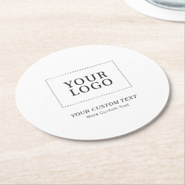 Posavasos Redondo De Papel Promoción de logotipo comercial de marca simple pa