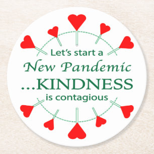 Posavasos Redondo De Papel Promover la amabilidad