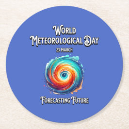 Posavasos Redondo De Papel Pronóstico del futuro.