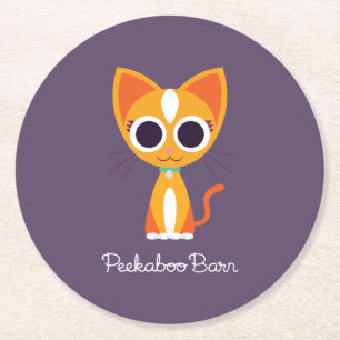 Posavasos Redondo De Papel Purrl el gato
