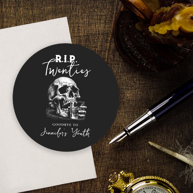 Posavasos Redondo De Papel QEPD 200 Fiesta de Black Skull 30 cumpleaños (Subido por el creador)