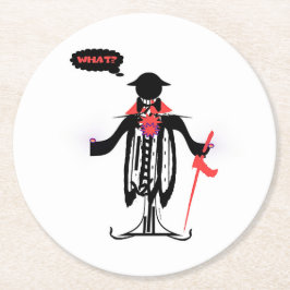 Posavasos Redondo De Papel ¿QUÉ? HOMBRE Papelera