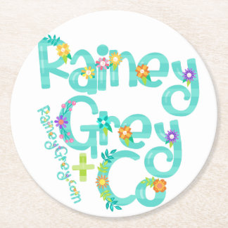 Posavasos Redondo De Papel RAINEY GRAY + CO [logotipo 6]
