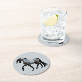 Posavasos Redondo De Papel Ramirez - spanisches Pferd, laufend -