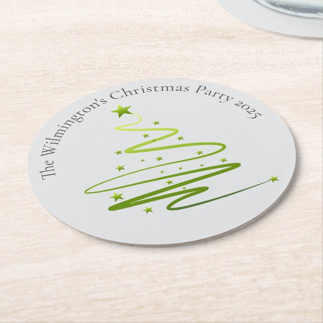 Posavasos Redondo De Papel Razzle Dazzle Navidades Fiesta (En perspectiva)