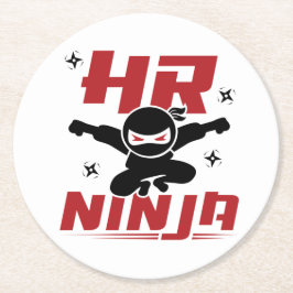 Posavasos Redondo De Papel Recursos Humanos Ninja