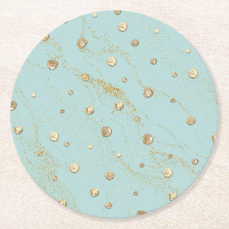 Posavasos Redondo De Papel Redondeo de oro