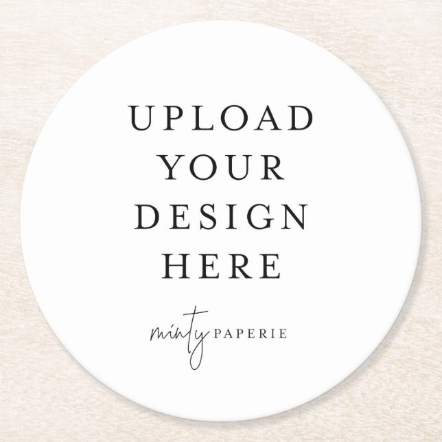 Posavasos Redondo De Papel Redondeo de papel (Anverso)