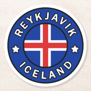 Posavasos Redondo De Papel Reikiavik Islandia