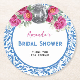 Posavasos Redondo De Papel Reina bailarina Mamma Mia Disco Ducha de novia