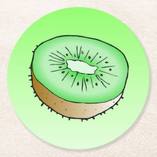 Posavasos Redondo De Papel reposabebidas de cartón de pulpa de kiwi