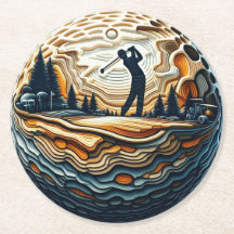 Resumen De Golfer En Golf Ball Circular Golfing Ar