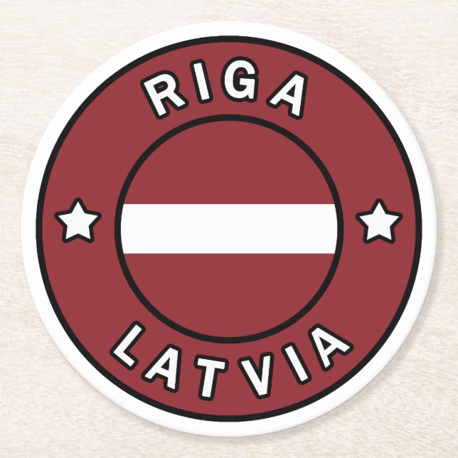 Posavasos Redondo De Papel Riga Latvia (Anverso)