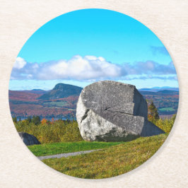 Posavasos Redondo De Papel Roca Sentinel, lago Willoughby, Vermont