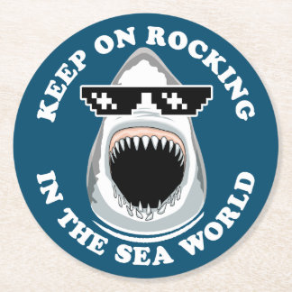 Posavasos Redondo De Papel Rocking In The Sea World - Cita De Los Amantes Del