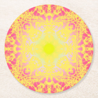 Posavasos Redondo De Papel rosa
