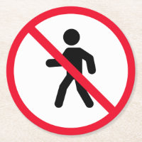 Rótulo de peatones sin acceso | Astras redondas Pe