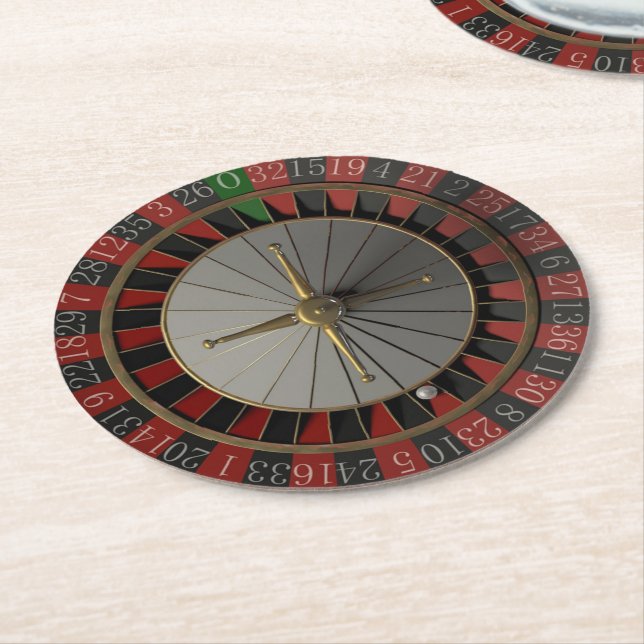 Posavasos Redondo De Papel Ruleta (En perspectiva)
