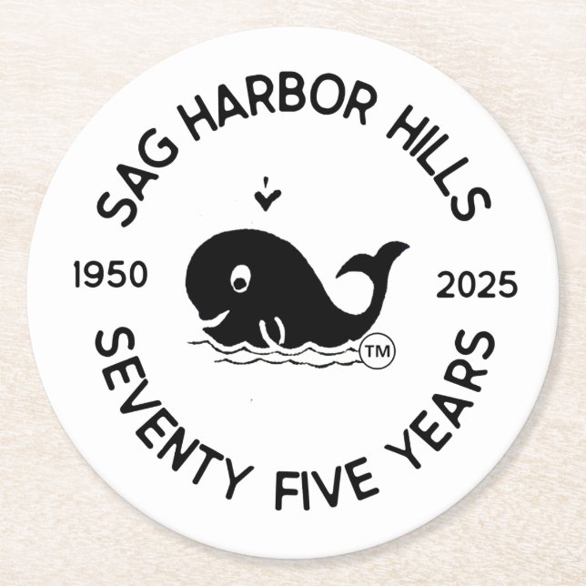 POSAVASOS REDONDO DE PAPEL SAG HARBOR HILLS BEVERAGE COASTERS (Anverso)