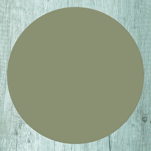 Posavasos Redondo De Papel Sage Green Color sólido (Subido por el creador)