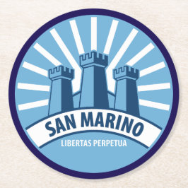 Posavasos Redondo De Papel San Marino Libertas Perpetua