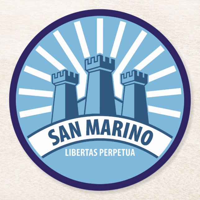 Posavasos Redondo De Papel San Marino Libertas Perpetua (Anverso)