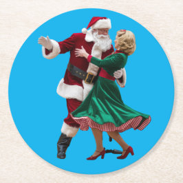 Posavasos Redondo De Papel Santa Dancing Paper Coaster