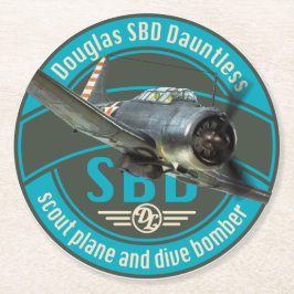 Posavasos Redondo De Papel SBD Dauntless